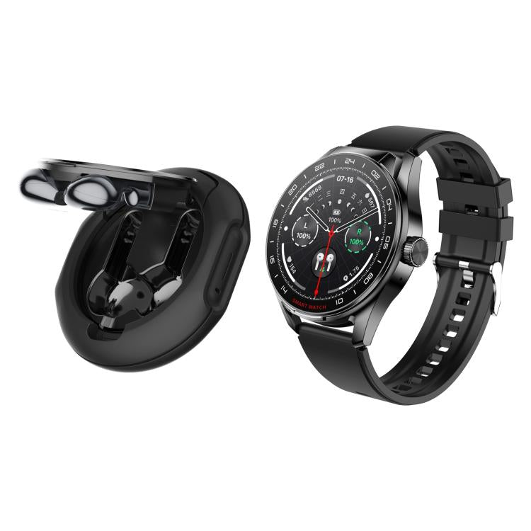 D9 1.46 inch 2 in 1 Bluetooth Earphone Smart Watch, Support Bluetooth Call / NFC / Heart Rate(Black) - Smart Watches by buy2fix | Online Shopping UK | buy2fix