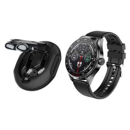 D9 1.46 inch 2 in 1 Bluetooth Earphone Smart Watch, Support Bluetooth Call / NFC / Heart Rate(Black) - Smart Watches by buy2fix | Online Shopping UK | buy2fix