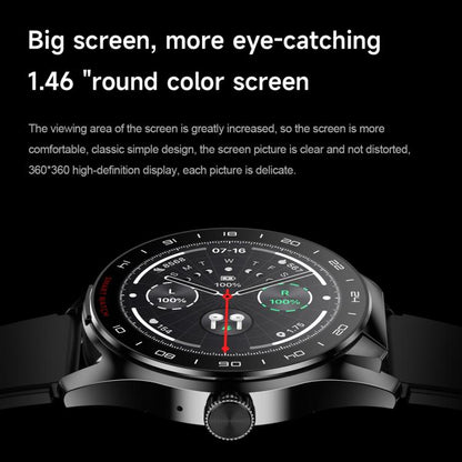D9 1.46 inch 2 in 1 Bluetooth Earphone Smart Watch, Support Bluetooth Call / NFC / Heart Rate(Black) - Smart Watches by buy2fix | Online Shopping UK | buy2fix