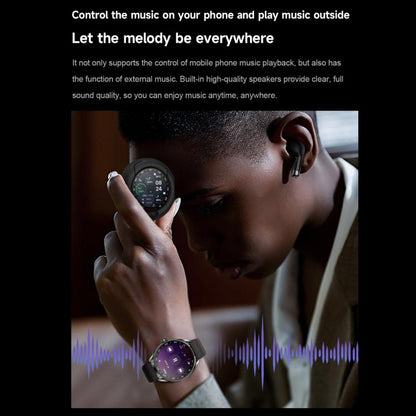 D9 1.46 inch 2 in 1 Bluetooth Earphone Smart Watch, Support Bluetooth Call / NFC / Heart Rate(Silver) - Smart Watches by buy2fix | Online Shopping UK | buy2fix