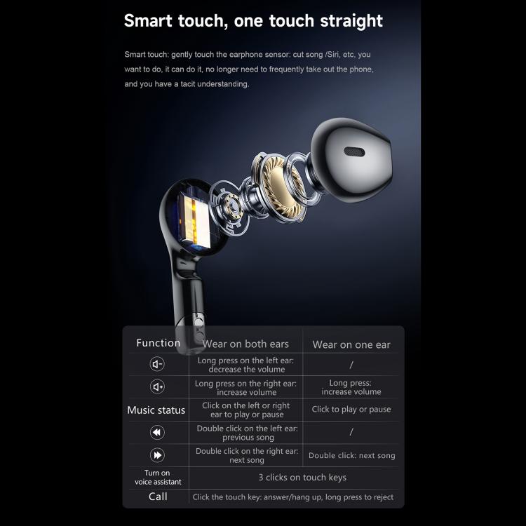 D9 1.46 inch 2 in 1 Bluetooth Earphone Smart Watch, Support Bluetooth Call / NFC / Heart Rate(Silver) - Smart Watches by buy2fix | Online Shopping UK | buy2fix