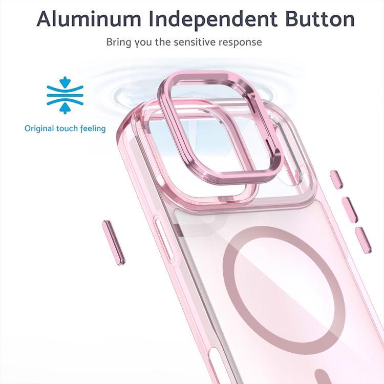 For iPhone 17 Pro Max Plating Gradient Discolor MagSafe Phone Case with Holder(Blue) - iPhone 17 Pro Max Cases by buy2fix | Online Shopping UK | buy2fix