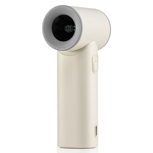 N610 Digital Display High Speed Handheld Fan(Beige) - Electric Fans by buy2fix | Online Shopping UK | buy2fix