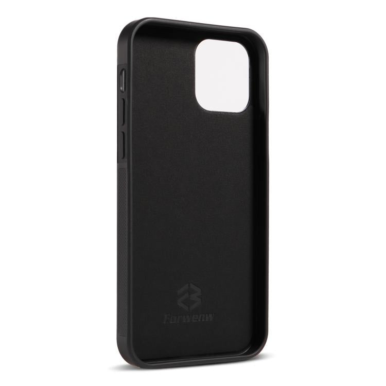 For iPhone 14 Forwenw F5 Series Integrated Card Bag Phone Case(Brown) - iPhone 14 Cases by Forwenw | Online Shopping UK | buy2fix