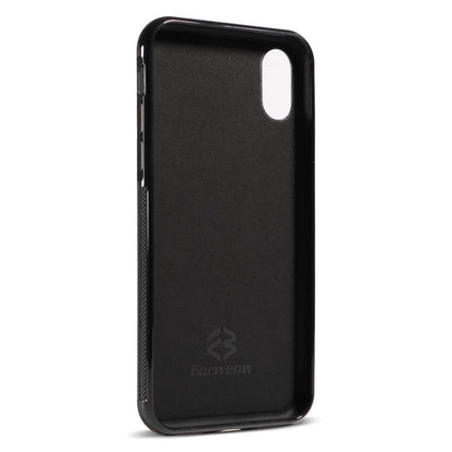 For iPhone X / XS Forwenw F5 Series Integrated Card Bag Phone Case(Black) - More iPhone Cases by Forwenw | Online Shopping UK | buy2fix