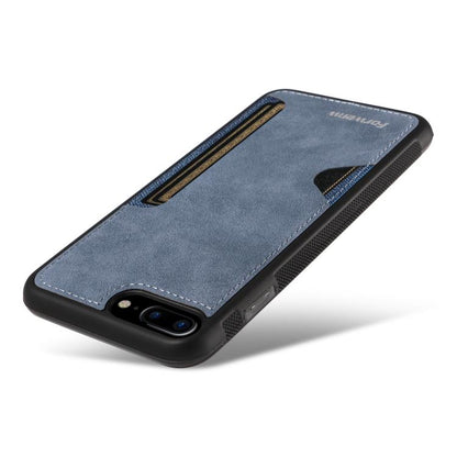 For iPhone 7 Plus / 8 Plus Forwenw F5 Series Integrated Card Bag Phone Case(Blue) - More iPhone Cases by Forwenw | Online Shopping UK | buy2fix