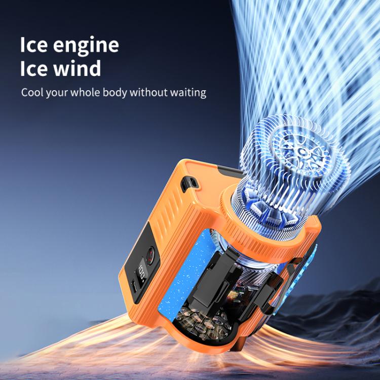 N610Y Waist Hanging High Speed Mini Fan(Orange) - Electric Fans by buy2fix | Online Shopping UK | buy2fix