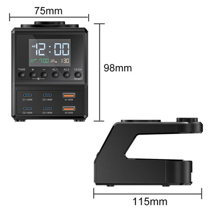 9 in 1 240W Multifunctional Multi-Port Charging Station with Alarm Function - Wireless Charger by buy2fix | Online Shopping UK | buy2fix