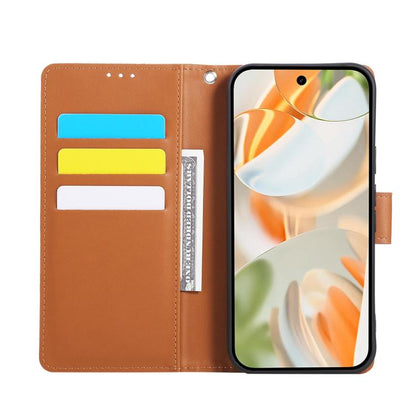 For Google Pixel 10 Pro XL Rose Flower Embossed 3-Card Slots Leather Phone Case(Brown) - Google Cases by buy2fix | Online Shopping UK | buy2fix