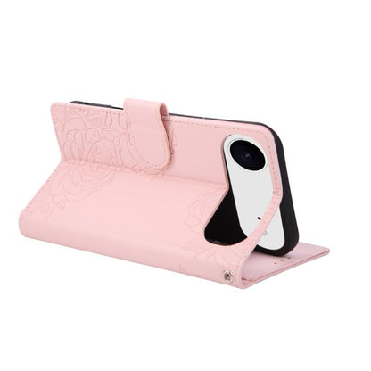 For iPhone Air Rose Flower Embossed 3-Card Slots Leather Phone Case(Pink) - iPhone Air Cases by buy2fix | Online Shopping UK | buy2fix