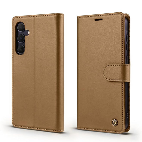 For Samsung Galaxy A25 5G Forwenw F6 Series RFID Leather Phone Case(Brown)