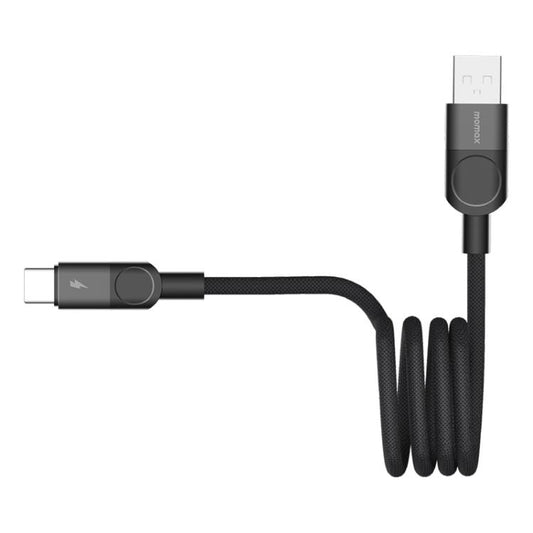 MOMAX Mag.Link DA57 66W USB to USB-C / Type-C Magnetic Braided Fast Charging Cable, Length:1m(Black) - USB-C & Type-C Cable by MOMAX | Online Shopping UK | buy2fix