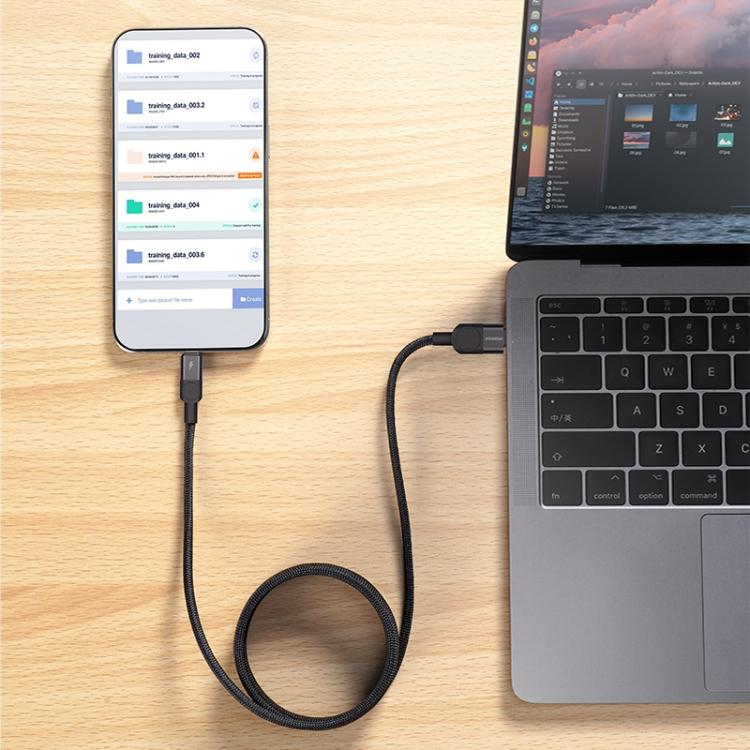 MOMAX Mag.Link DA57 66W USB to USB-C / Type-C Magnetic Braided Fast Charging Cable, Length:1m(Black) - USB-C & Type-C Cable by MOMAX | Online Shopping UK | buy2fix