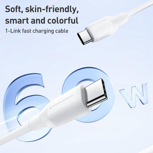 MOMAX DC23 1-Link Flow CC X 60W USB-C / Type-C to USB-C / Type-C Fast Charging Cable, Length:1.2m(Pink) - USB-C & Type-C Cable by MOMAX | Online Shopping UK | buy2fix