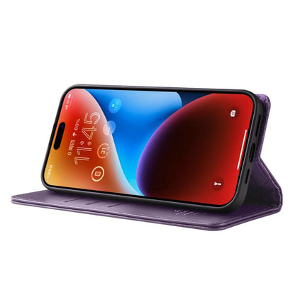 For iPhone 16 Forwenw F6 Series RFID Leather Phone Case(Purple) - iPhone 16 Cases by Forwenw | Online Shopping UK | buy2fix