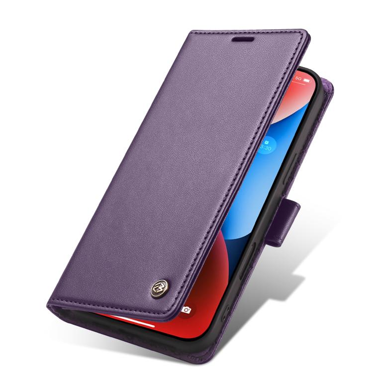For iPhone 16 Forwenw F6 Series RFID Leather Phone Case(Purple) - iPhone 16 Cases by Forwenw | Online Shopping UK | buy2fix