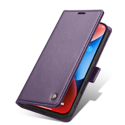 For iPhone 16 Forwenw F6 Series RFID Leather Phone Case(Purple) - iPhone 16 Cases by Forwenw | Online Shopping UK | buy2fix