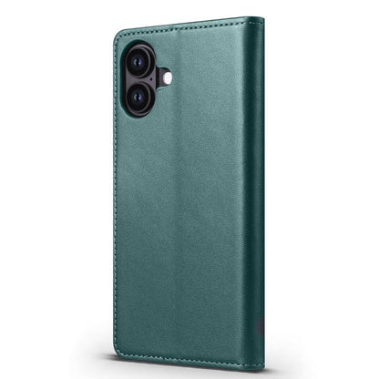 For iPhone 16 Forwenw F6 Series RFID Leather Phone Case(Green) - iPhone 16 Cases by Forwenw | Online Shopping UK | buy2fix