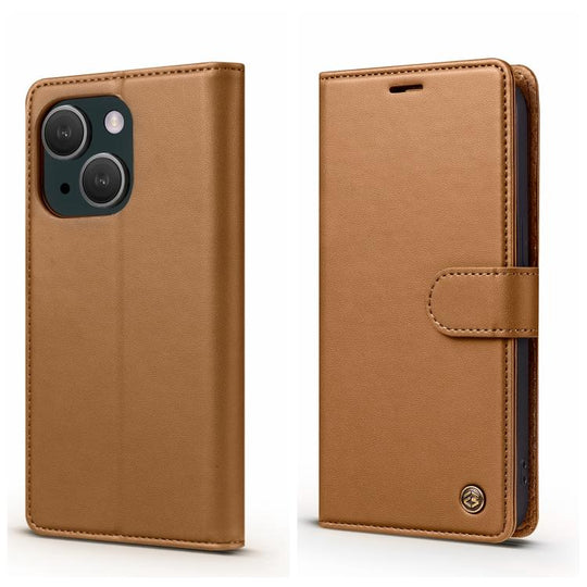 For iPhone 15 Forwenw F6 Series RFID Leather Phone Case(Brown)