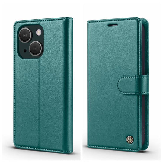 For iPhone 15 Forwenw F6 Series RFID Leather Phone Case(Green)