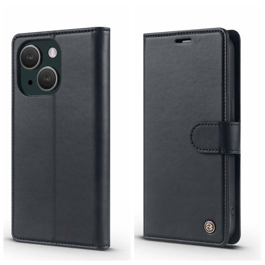 For iPhone 15 Forwenw F6 Series RFID Leather Phone Case(Black) - iPhone 15 Cases by Forwenw | Online Shopping UK | buy2fix