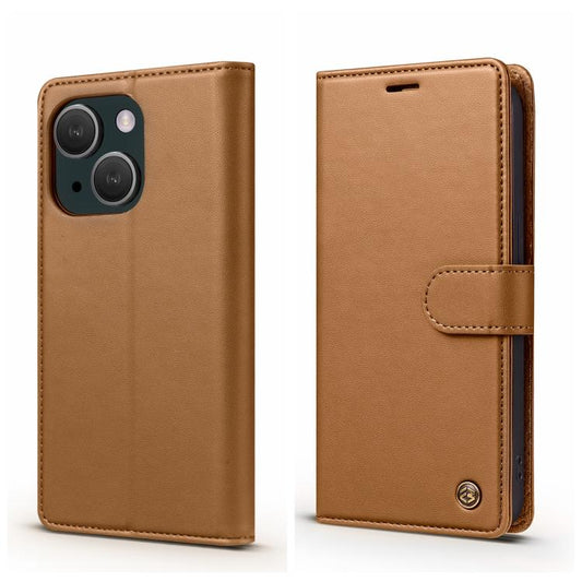 For iPhone 14 Forwenw F6 Series RFID Leather Phone Case(Brown) - iPhone 14 Cases by Forwenw | Online Shopping UK | buy2fix