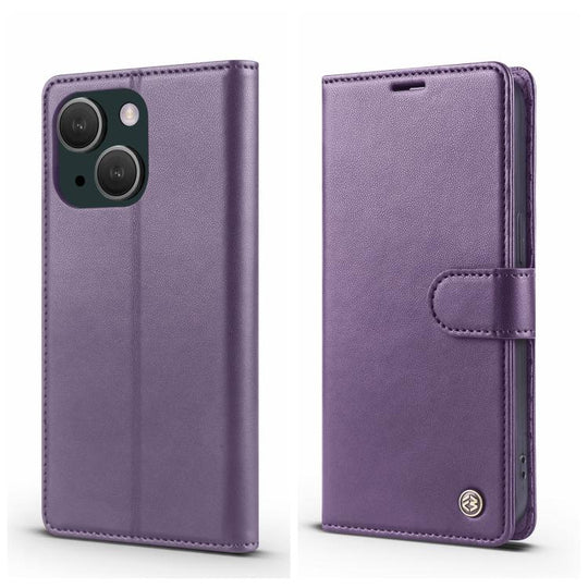 For iPhone 14 Forwenw F6 Series RFID Leather Phone Case(Purple)