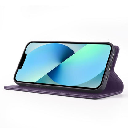 For iPhone 14 Forwenw F6 Series RFID Leather Phone Case(Purple) - iPhone 14 Cases by Forwenw | Online Shopping UK | buy2fix