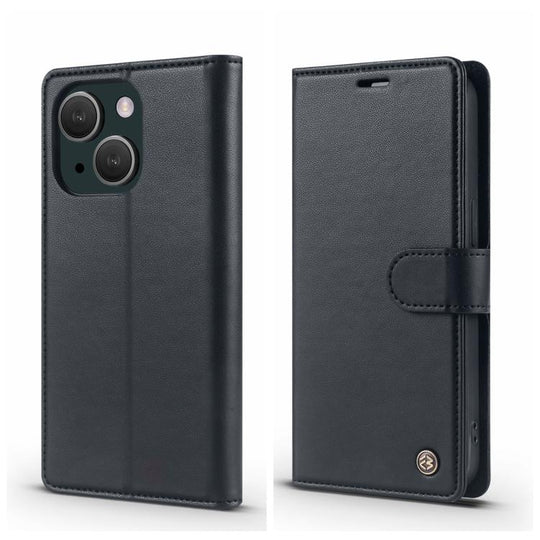 For iPhone 14 Forwenw F6 Series RFID Leather Phone Case(Black)