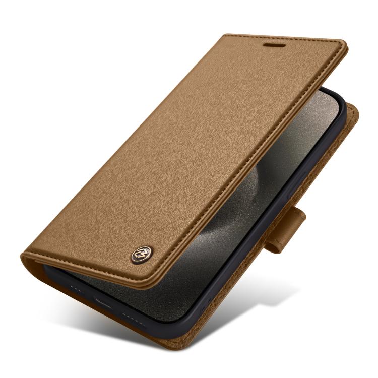 For iPhone 13 Pro Max Forwenw F6 Series RFID Leather Phone Case(Brown) - iPhone 13 Pro Max Cases by Forwenw | Online Shopping UK | buy2fix