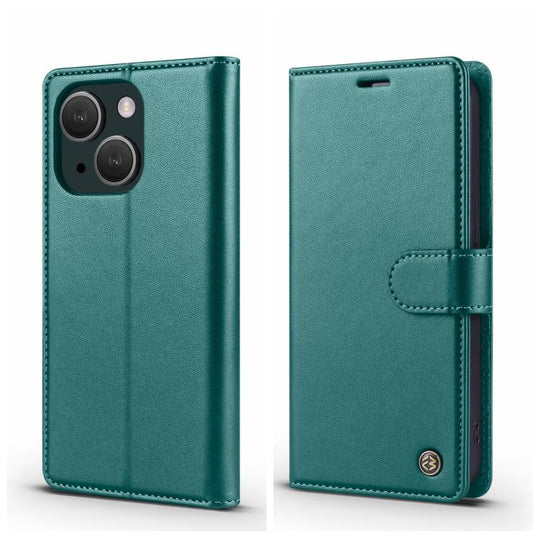For iPhone 13 Forwenw F6 Series RFID Leather Phone Case(Green)