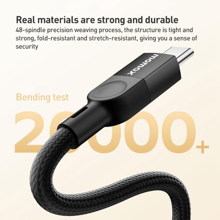 MOMAX DC35 100W USB-C / Type-C to USB-C / Type-C Magnetic Braided Data Cable, Length:1m(Black) - USB-C & Type-C Cable by MOMAX | Online Shopping UK | buy2fix