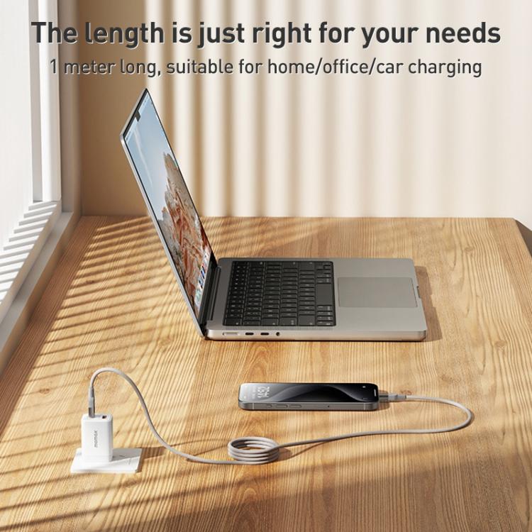 MOMAX DC35 100W USB-C / Type-C to USB-C / Type-C Magnetic Braided Data Cable, Length:1m(Black) - USB-C & Type-C Cable by MOMAX | Online Shopping UK | buy2fix