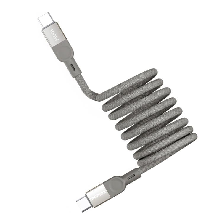 MOMAX DC36 100W USB-C / Type-C to USB-C / Type-C Magnetic Braided Data Cable, Length:2m(Titanium Gold) - USB-C & Type-C Cable by MOMAX | Online Shopping UK | buy2fix