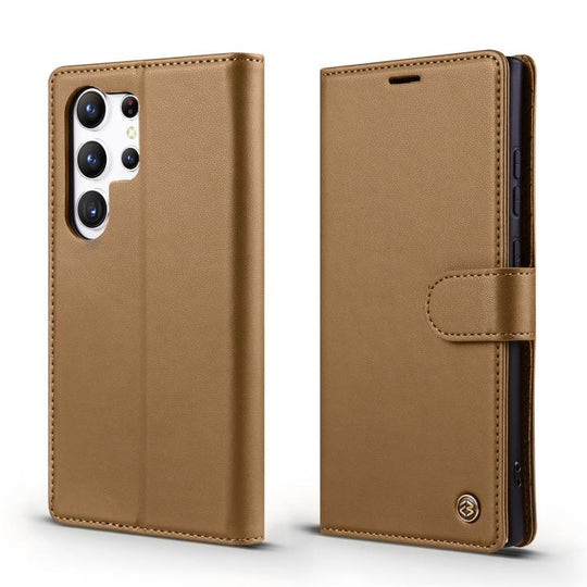 For Samsung Galaxy S25 Ultra 5G Forwenw F6 Series RFID Leather Phone Case(Brown)