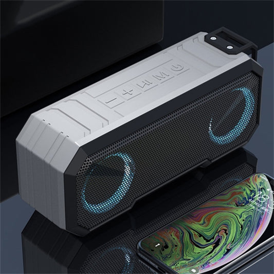 X8 Wireless Bluetooth Speaker IPX7 Waterproof Color Light Subwoofer(Light Grey) - Waterproof Speaker by buy2fix | Online Shopping UK | buy2fix