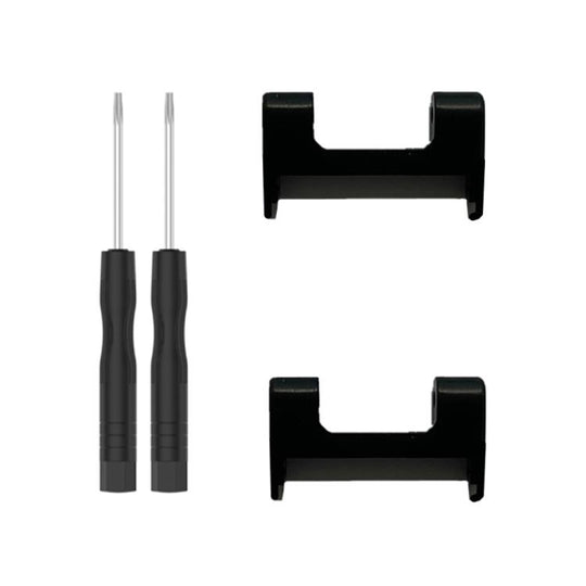 For Amazfit T-Rex 1 Pair Metal Watch Band Connector with Screwdriver(Black)