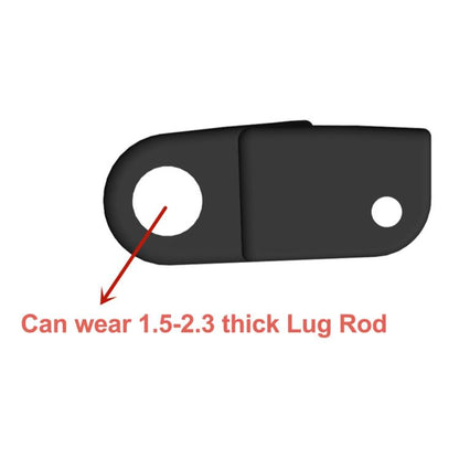 For Amazfit T-Rex Ultra 1 Pair 22mm Metal Watch Band Connector(Black) - For Amazfit by buy2fix | Online Shopping UK | buy2fix
