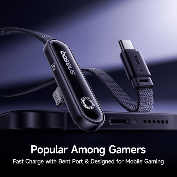 Baseus MVP Series 3 20W Type-C to 8 Pin Fast Charging Data Cable, Length: 2m(Black) - 2 in 1 Cable by buy2fix | Online Shopping UK | buy2fix