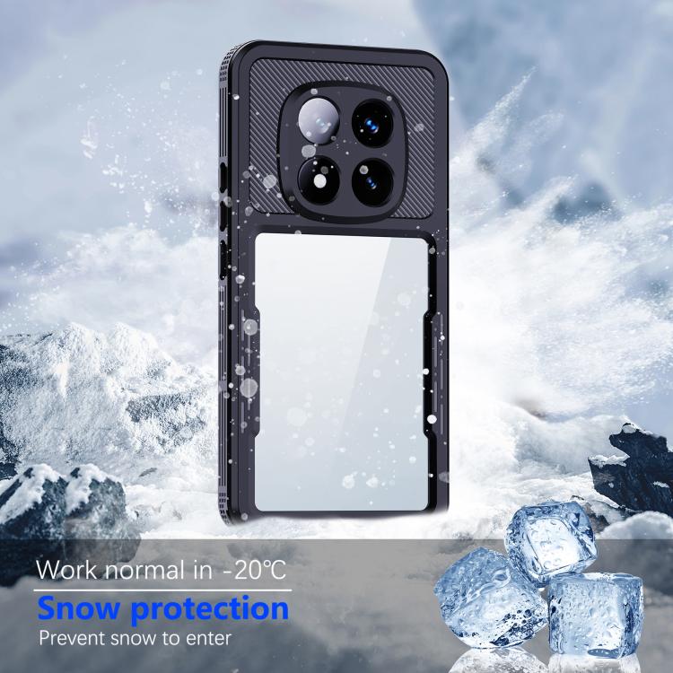 For Redmi Note 14 Pro 5G RedPepper Mars Series IP68 Waterproof Phone Case(Black) - Note 14 Pro Cases by RedPepper | Online Shopping UK | buy2fix