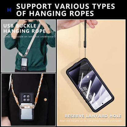 For Redmi Note 14 Pro 5G RedPepper Mars Series IP68 Waterproof Phone Case(Black) - Note 14 Pro Cases by RedPepper | Online Shopping UK | buy2fix