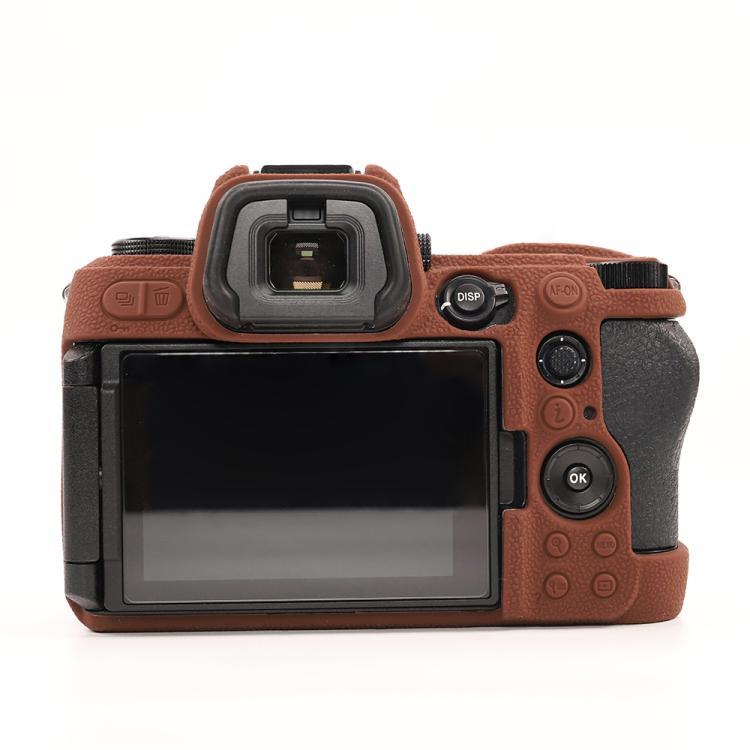 For Nikon Z6III Litchi Texture Soft Silicone Protective Case(Coffee) - Protective Case by buy2fix | Online Shopping UK | buy2fix