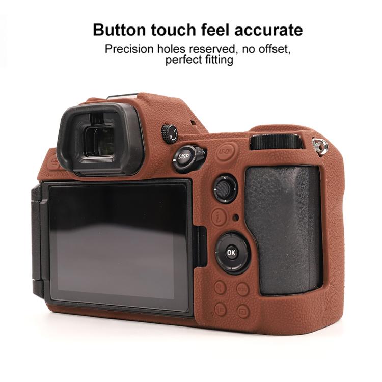 For Nikon Z6III Litchi Texture Soft Silicone Protective Case(Coffee) - Protective Case by buy2fix | Online Shopping UK | buy2fix