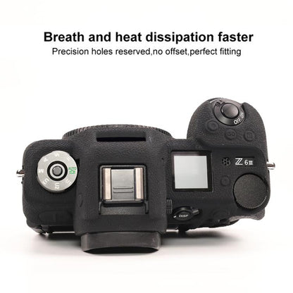 For Nikon Z6III Litchi Texture Soft Silicone Protective Case(Black) - Protective Case by buy2fix | Online Shopping UK | buy2fix