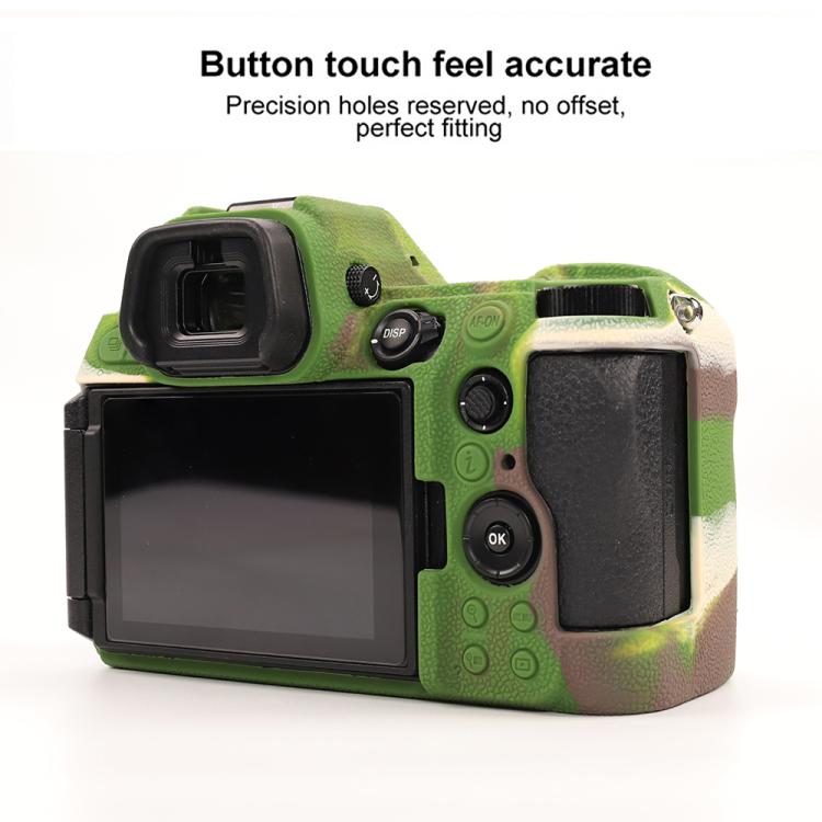 For Nikon Z6III Litchi Texture Soft Silicone Protective Case(Camouflage) - Protective Case by buy2fix | Online Shopping UK | buy2fix