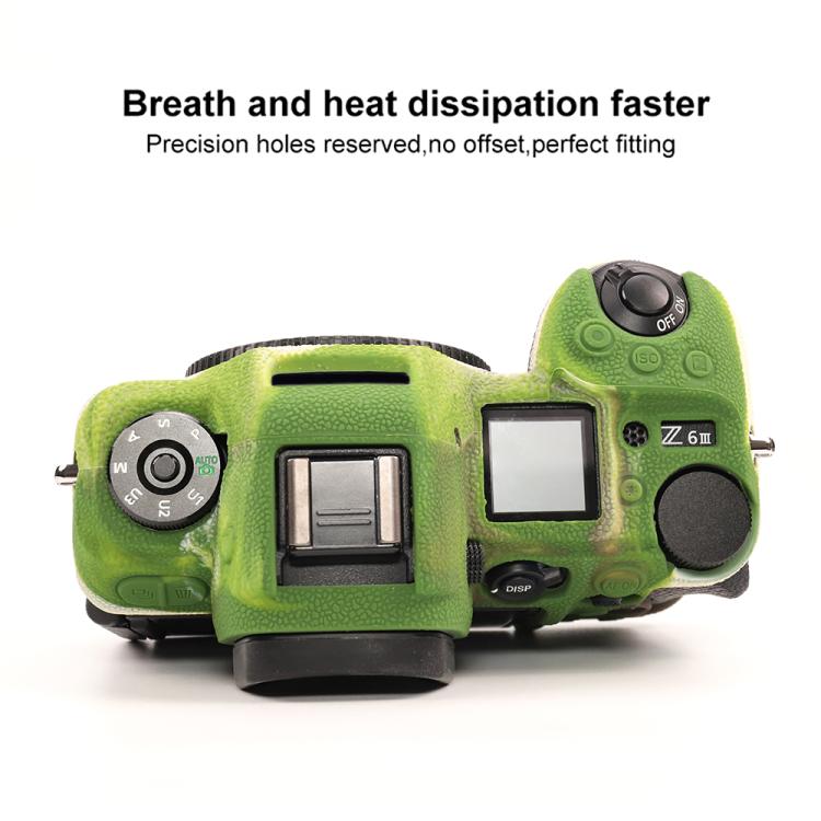 For Nikon Z6III Litchi Texture Soft Silicone Protective Case(Camouflage) - Protective Case by buy2fix | Online Shopping UK | buy2fix