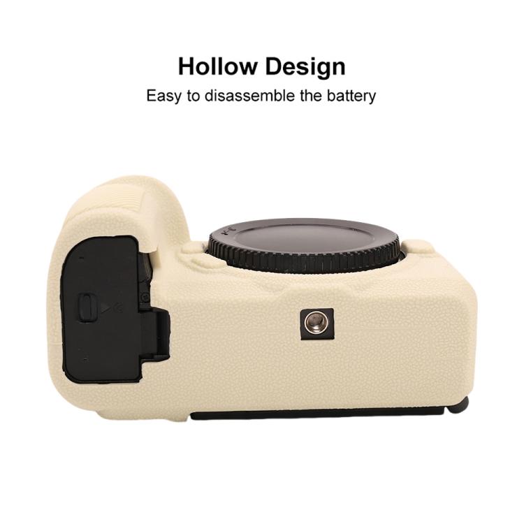 For Nikon Z6III Litchi Texture Soft Silicone Protective Case(White) - Protective Case by buy2fix | Online Shopping UK | buy2fix