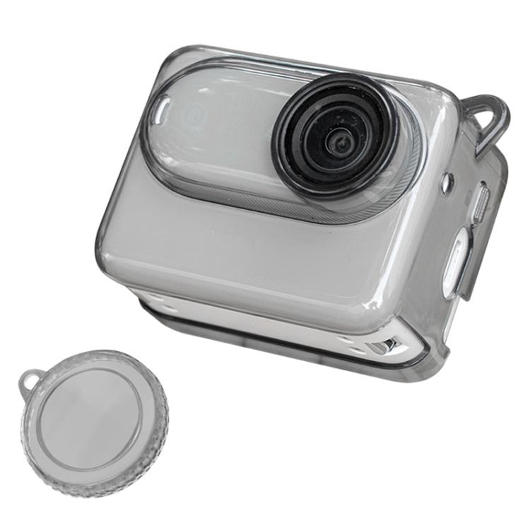 For Insta360 GO 3S Body Soft TPU Protective Case with Lens Cover(Ink Grey) - Case & Bags by buy2fix | Online Shopping UK | buy2fix