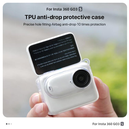 For Insta360 GO 3S Body Soft TPU Protective Case with Lens Cover(Ink Grey) - Case & Bags by buy2fix | Online Shopping UK | buy2fix