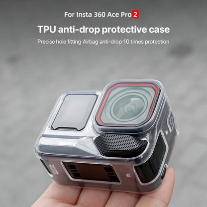 For Insta360 Ace / Ace Pro / Pro 2 Body Soft TPU Protective Case with Lens Cover(Ink Grey) - Case & Bags by buy2fix | Online Shopping UK | buy2fix